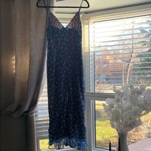 Floral Blue Maxi Dress